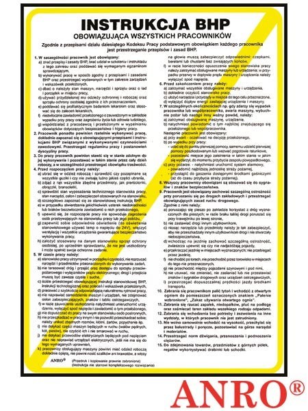 Instrukcja BHP „Instrukcja BHP obowiązująca wszystkich pracowników" Z-IB1 Instrukcja BHP „Instrukcja BHP obowiązująca wszystkich pracowników" Z-IB1