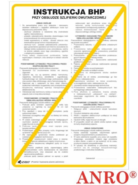 Instrukcja BHP i PPOŻ BHP przy obsłudze szlifierki dwutarczowej Z-IBM28 Instrukcja BHP i PPOŻ BHP przy obsłudze szlifierki dwutarczowej Z-IBM28