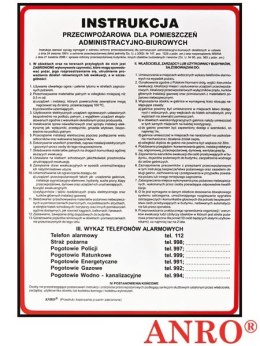 Instrukcja BHP „Instrukcja przeciwpożarowa dla pomieszczeń administracyjno-biurowych