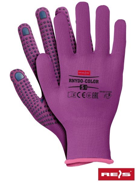 RĘKAWICE OCHRONNE POWLEKANE Z NAKROPIENIEM RNYDO-COLOR RG RĘKAWICE OCHRONNE POWLEKANE Z NAKROPIENIEM RNYDO-COLOR RG