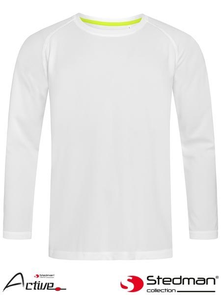 T-SHIRT MĘSKI Z DŁUGIM RĘKAWEM SST8420 WHI T-SHIRT MĘSKI Z DŁUGIM RĘKAWEM SST8420 WHI