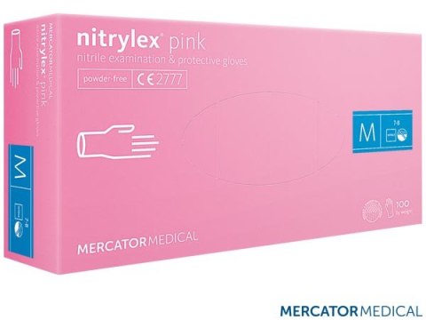 RĘKAWICE NITRYLOWE 8% VAT RMM-NITPINK R