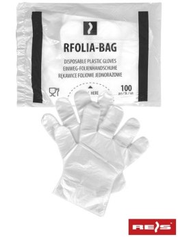 RĘKAWICE FOLIOWE JEDNORAZOWE RFOLIA-BAG T